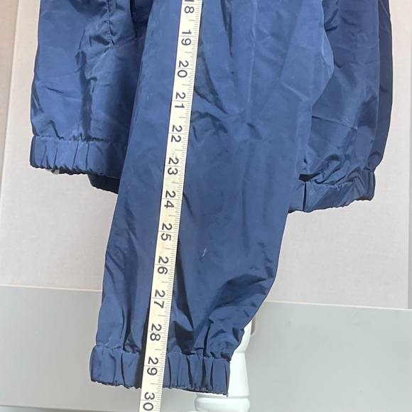 J Crew Lightweight Windbreaker Blue Nylon Jacket with Racing Stripes - Picture 4 of 7